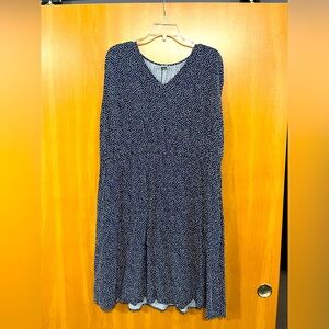 Old Navy Blue and White Polka Dot Dress, Size 2X